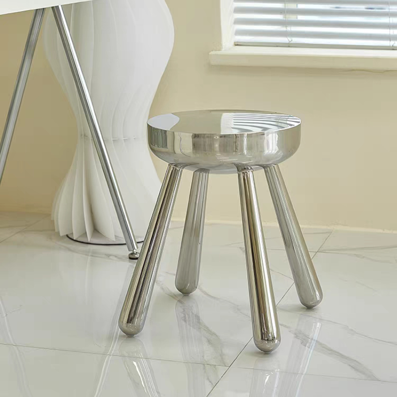 Home Bar Seating - Nordic Furniture Stainless Steel Stool Creative