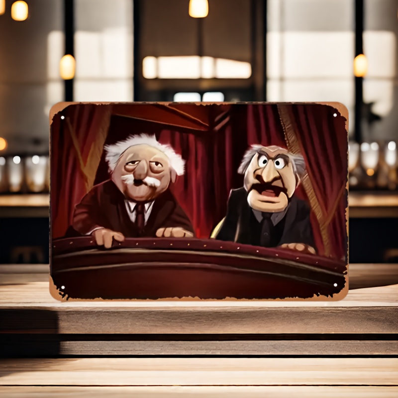 Home Bar Cafe - Statler & Waldorf Vintage Metal Wall