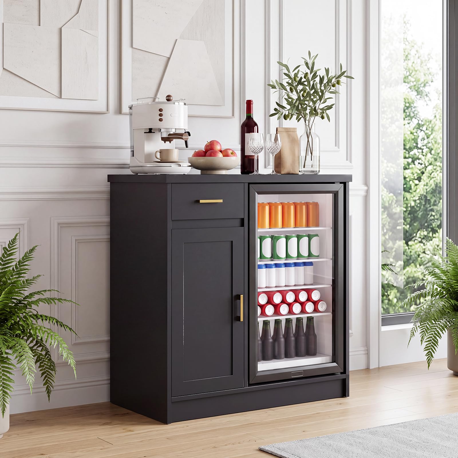 Home Bar And Cabinet - 42in Farmhouse Wine Bar Cabinet For