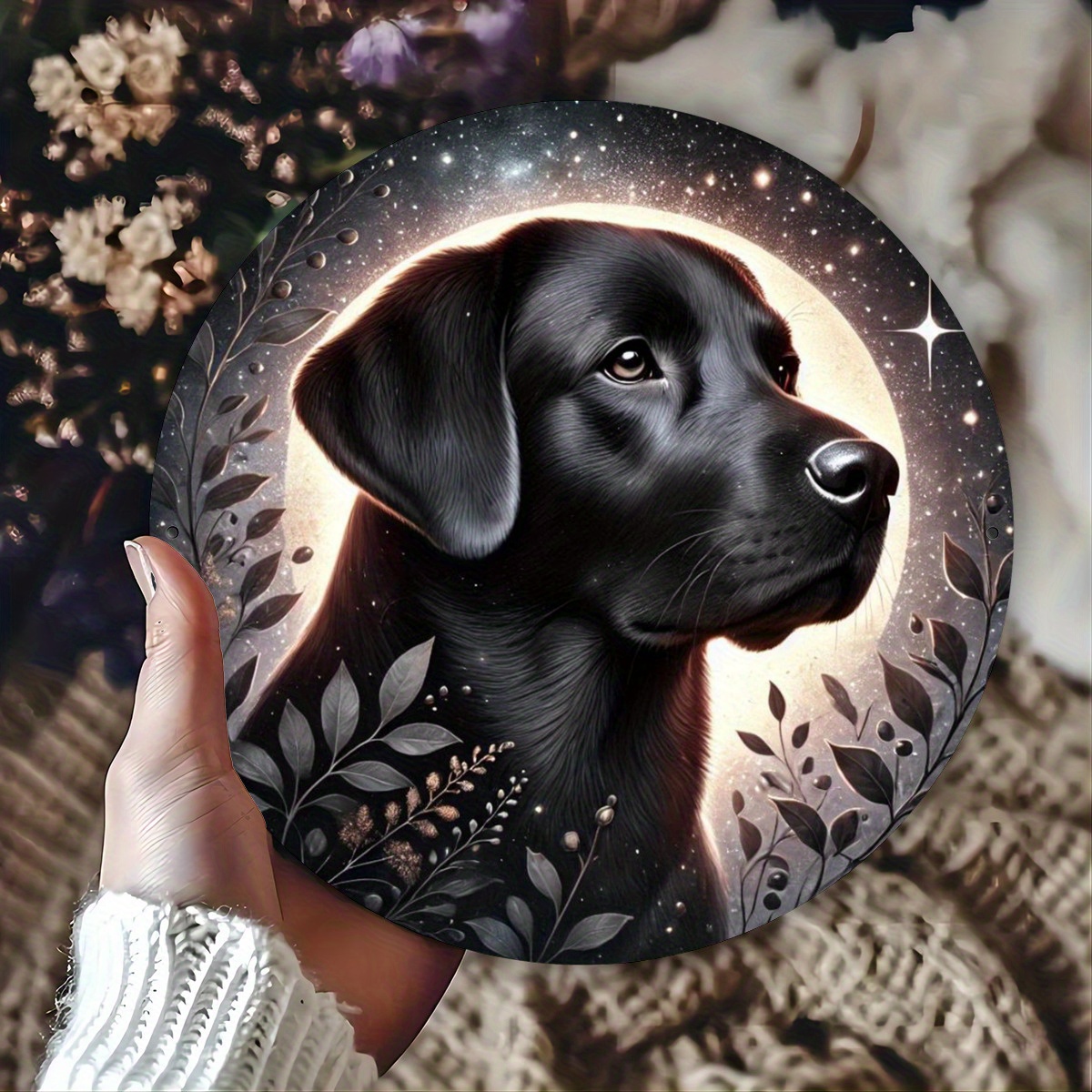 Home Bar And Kitchen - Charming Black Labrador and Kitten 7.8