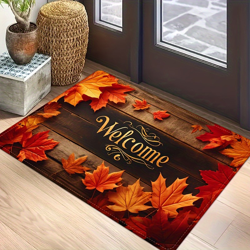 Home Bar Sink - Autumn Maple Leaf Welcome Door Mat