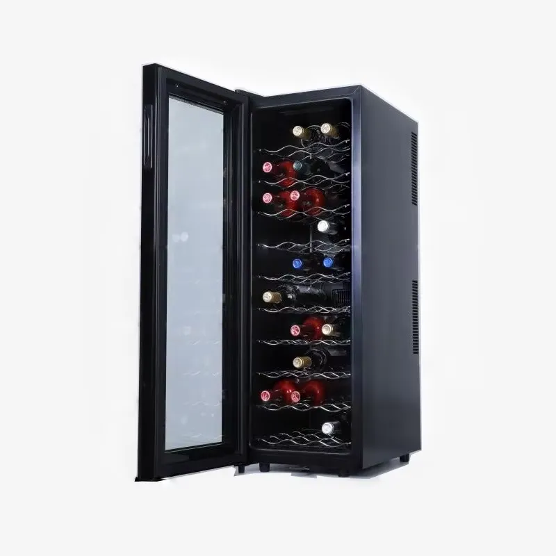 Home Bar And Fridge - Freestanding Wine Cooler Beverage Fridge Glass