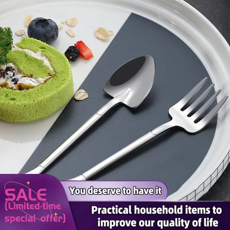Ice Pick Pick - Thick Shovel Spoons Stainless Steel TeaSpoons