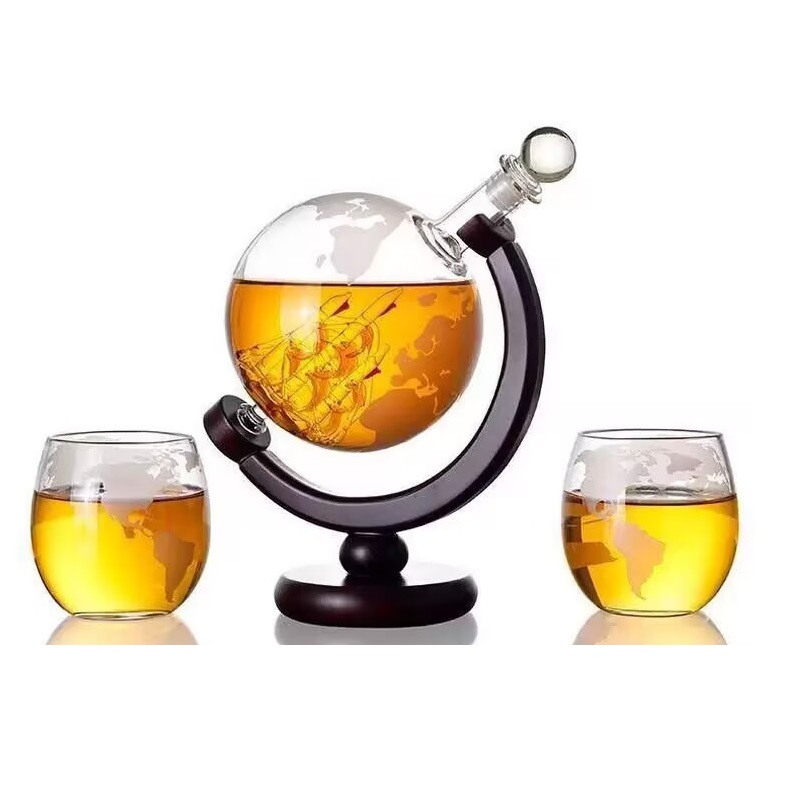 Decanter Globe Set - 1L Creative Globe Decanter Set with