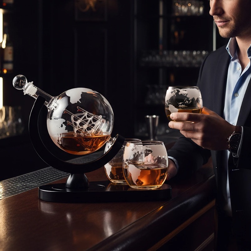 Creative Globe Decanter Set wi - огляд і ціна Decanter Globe Set