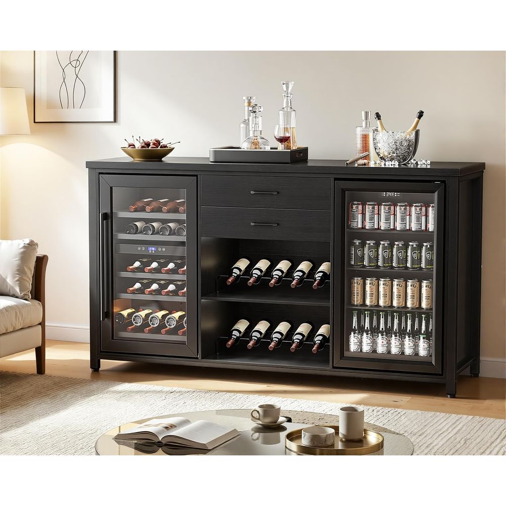 Large Coee Bar Cabinet with 2  - огляд і ціна Home Bar And Cabinet