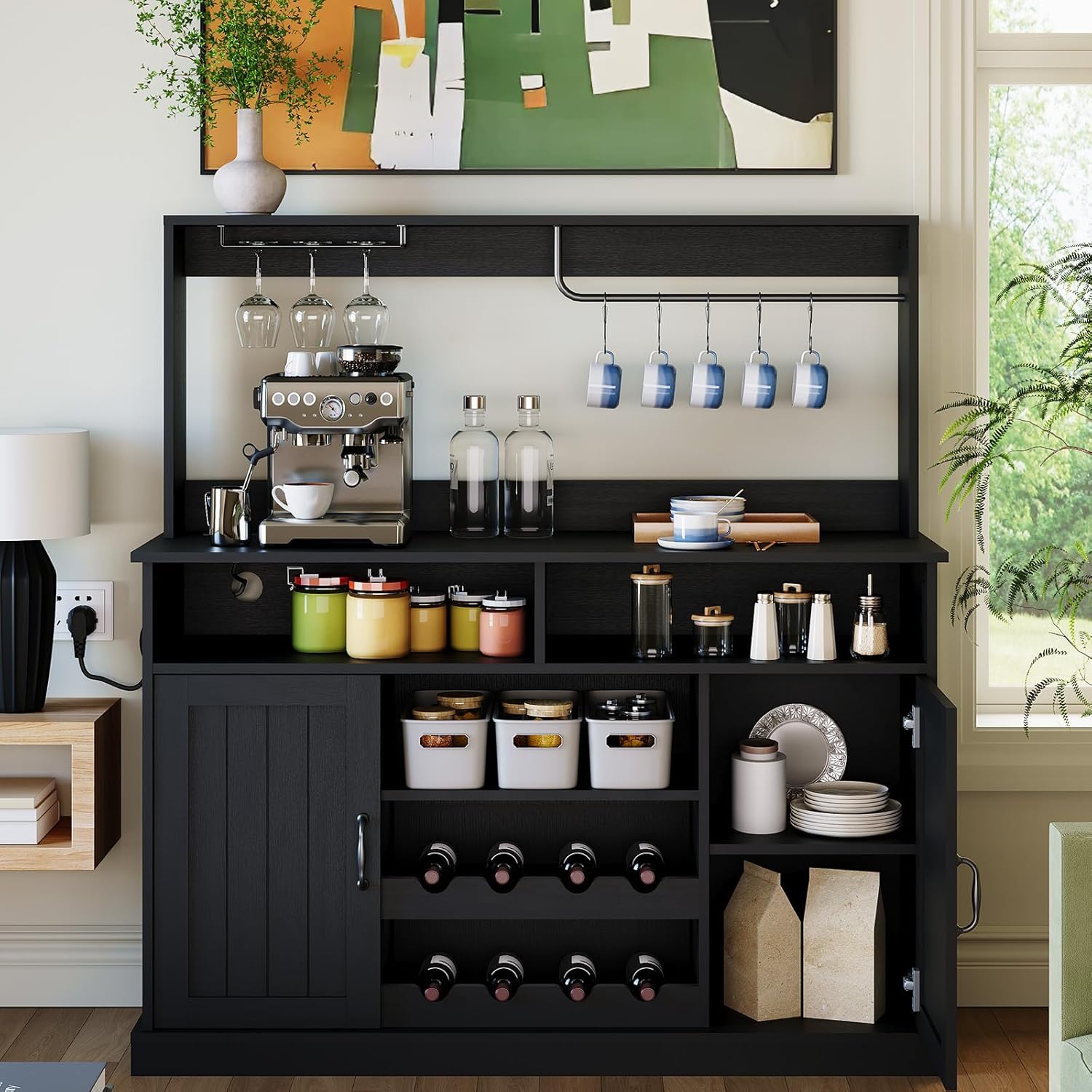 47 in Farmhouse Coffee Bar Cab - огляд і ціна Home Bar And Cabinet
