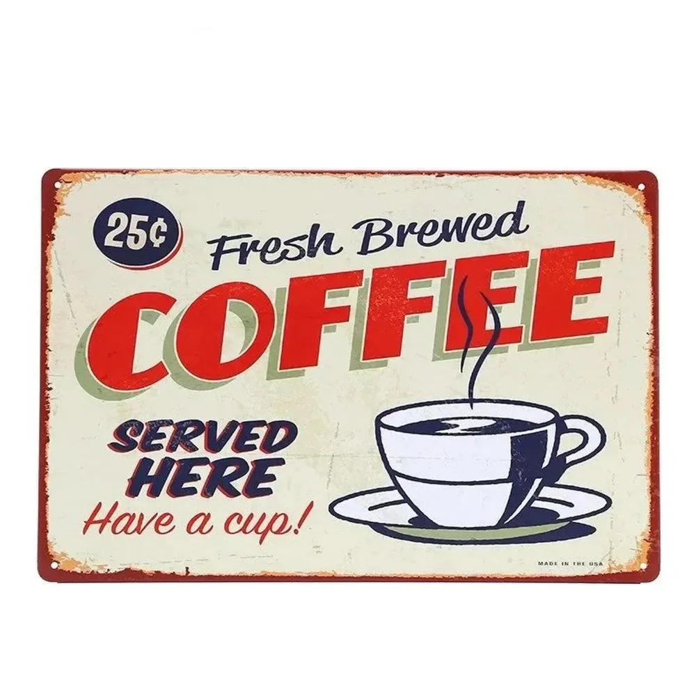 Plaque Metal Signs Drink Coffe - огляд і ціна Home Bar Cafe