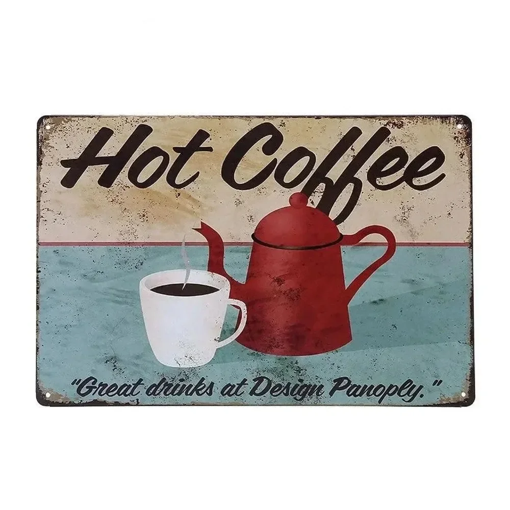 Plaque Metal Signs Drink Coffe - огляд і ціна Home Bar Cafe