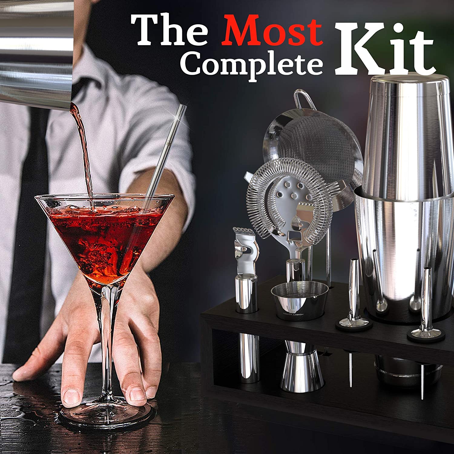 stllCamol 14-Piece Stainless S - огляд і ціна Boston Shaker Set