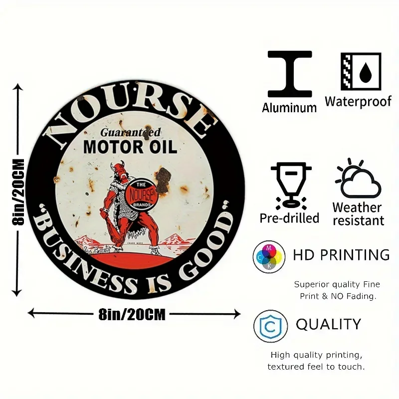 Vintage Motor Oil Sign Round M - огляд і ціна Home Bar And Restaurant
