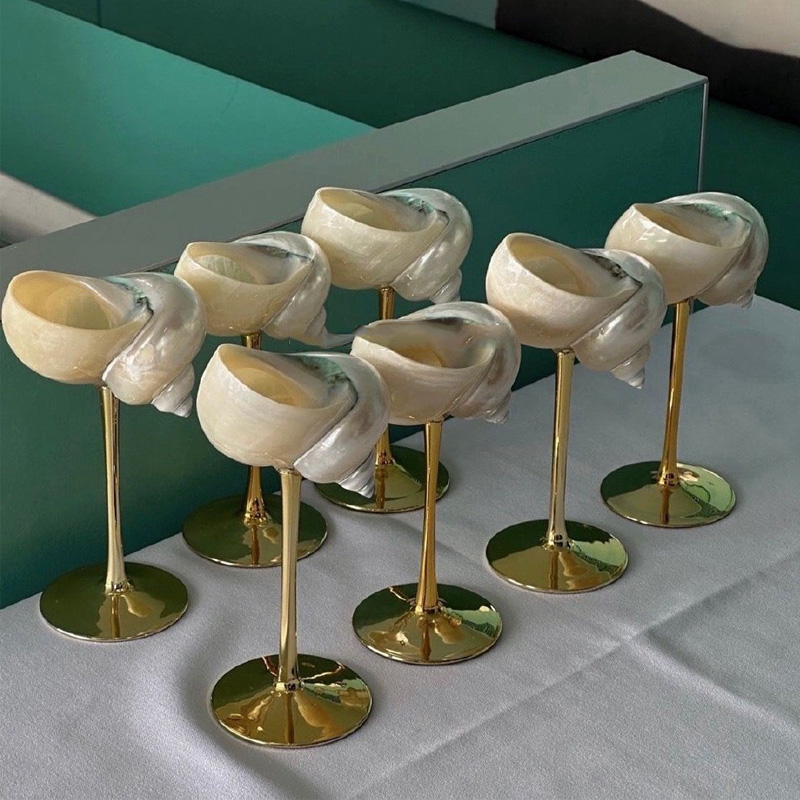 Natural Conch Wine Glass Bar a - огляд і ціна Home Bar And Cabinet