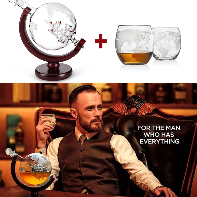 Whiskey Glass Set Crystal Glob - огляд і ціна Decanter Globe Set