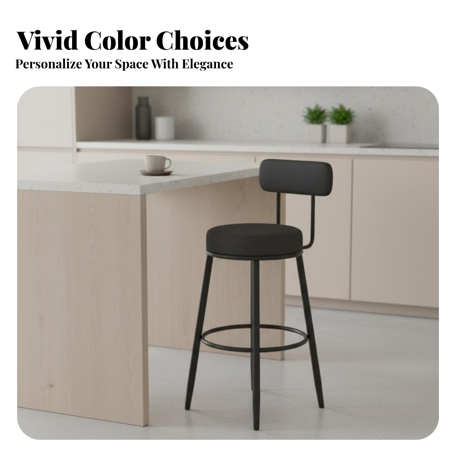Upholstered Stool with Low Rea - огляд і ціна Home Bar Seating