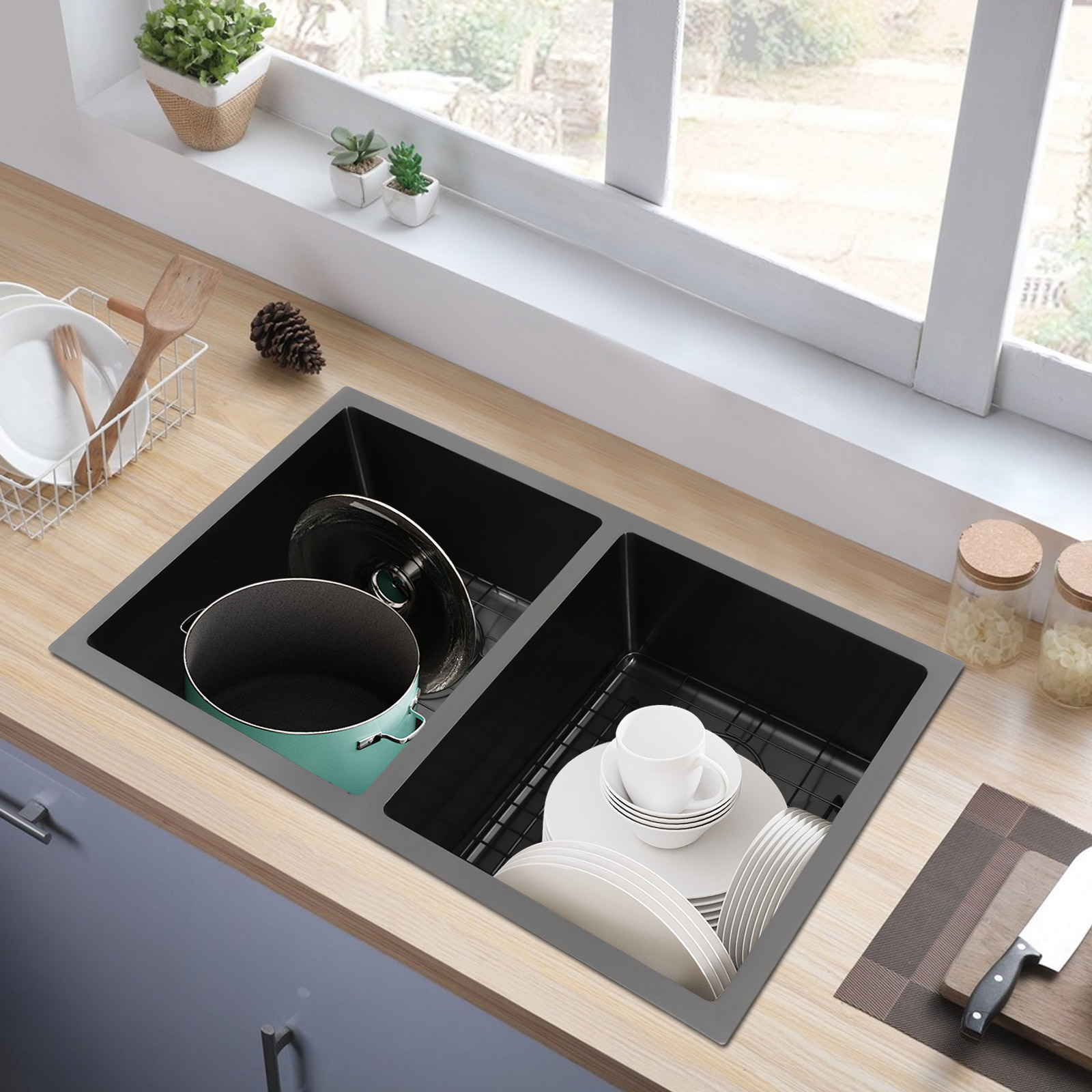 Double Bowl Sink Kitchen Sink  - огляд і ціна Home Bar Sink