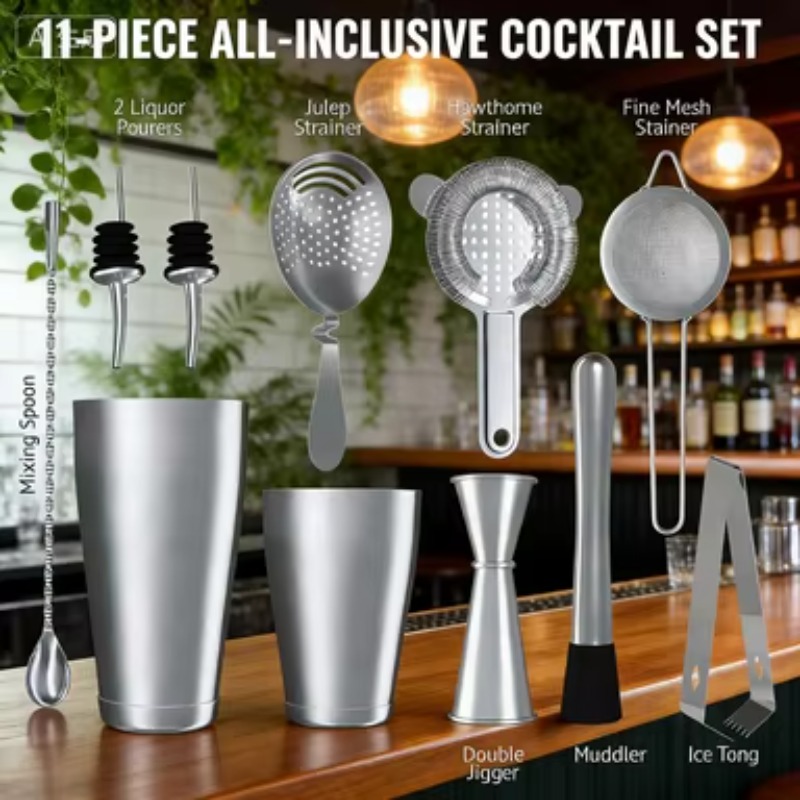 stllCAMOL FACTORY 11 Pieces Si - огляд і ціна Boston Shaker Set