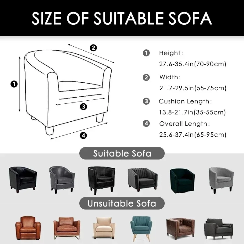 Elastic Club Chair Cover Jacqu - огляд і ціна Home Bar Seating
