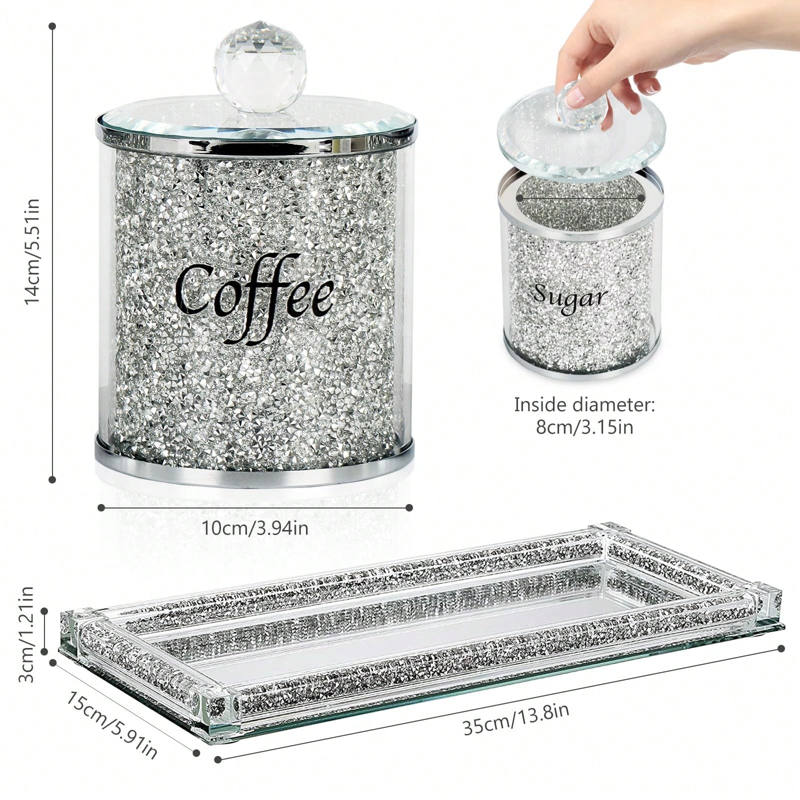 Coffee Sugar Tea Canister Set  - огляд і ціна Home Bar Set