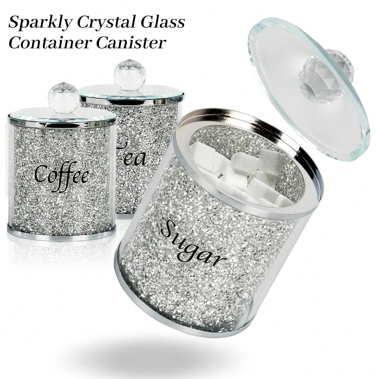 Coffee Sugar Tea Canister Set  - огляд і ціна Home Bar Set