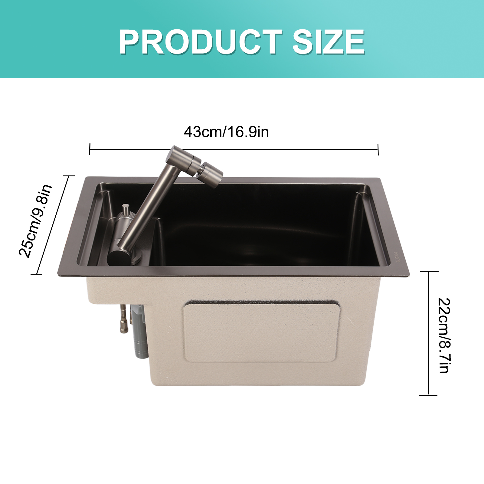 16.9 X 9.8 X 8.7 Inch Wet Bar  - огляд і ціна Home Bar Sink