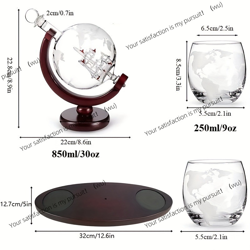 Whiskey Decanter Globe Set wit - огляд і ціна Decanter Globe Set