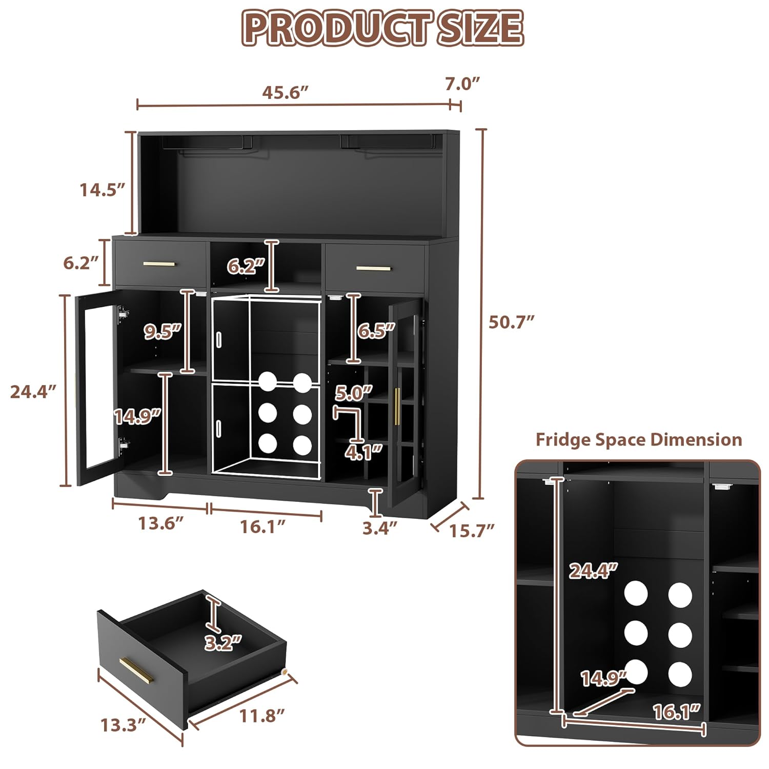 Mini Fridge Cabinet with Stora - огляд і ціна Home Bar And Fridge