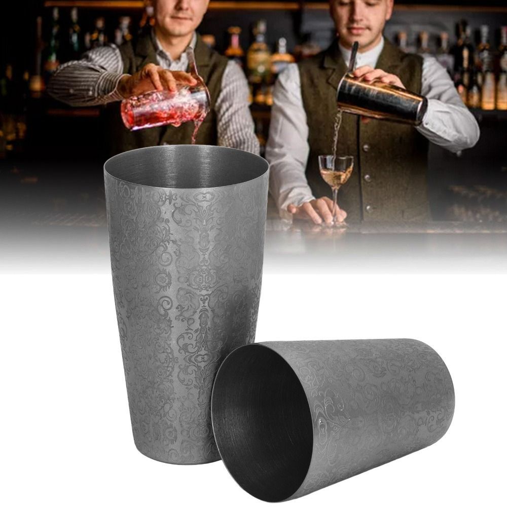 2 Piece Set Etched Pattern Bos - огляд і ціна Boston Shaker Set