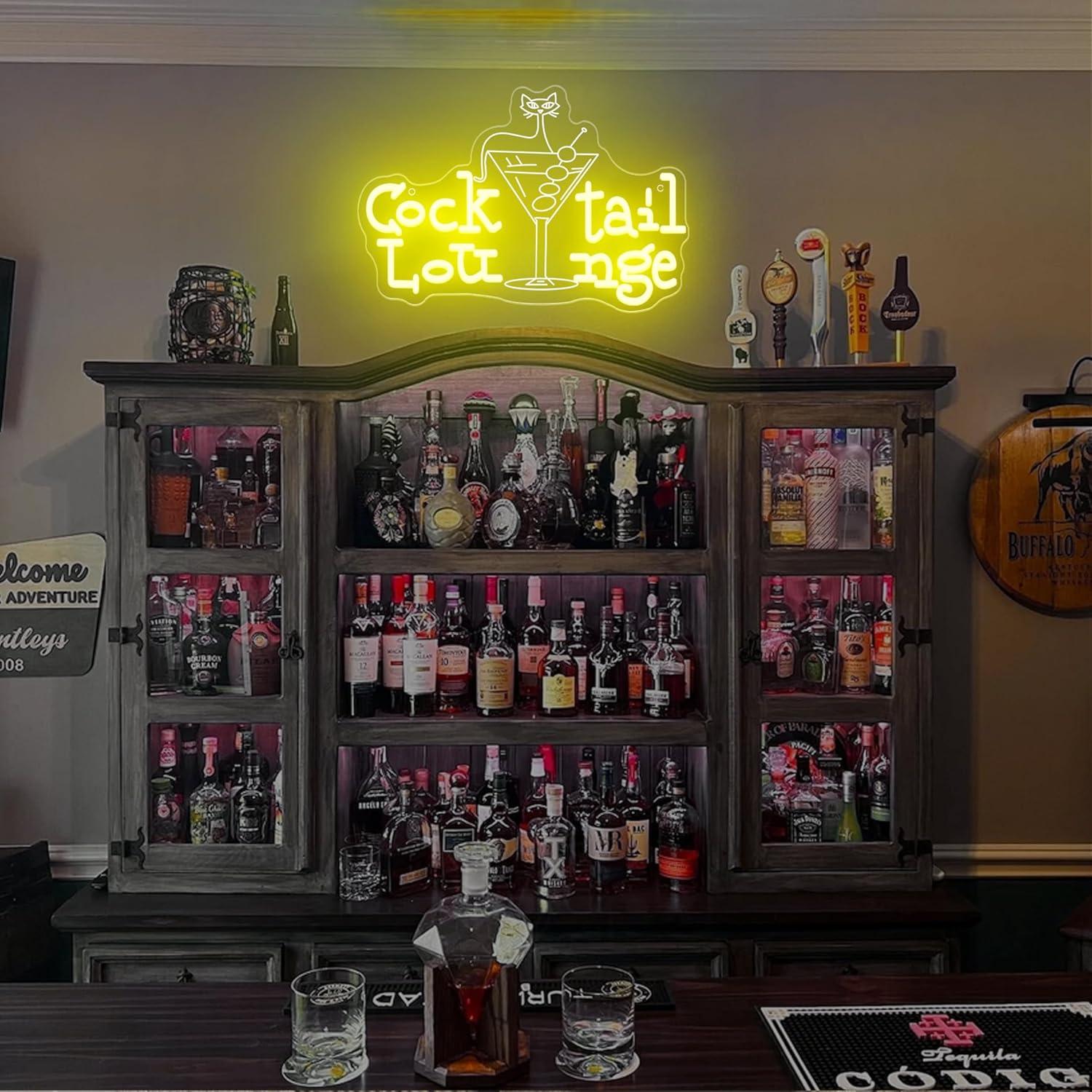 Cocktail Lounge Neon Sign Dimm - огляд і ціна Home Bar Cafe