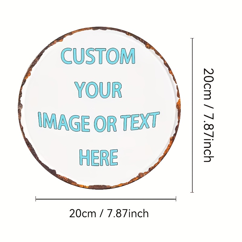 Custom Round Metal Tin Sign, P - огляд і ціна Home Bar Cafe